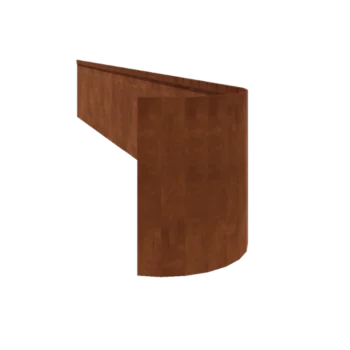 Corten jekleni vrtni robnik - Sploščen FLEX - Višina 45 cm - 240 cm