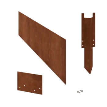 Corten jekleni vrtni robnik - Raven - Višina 25 cm - Celoten komplet 15 meter