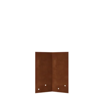 Corten jeklena spojna plošča - 45° - Višina robnega traku 22 / 25 cm