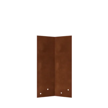 Corten jeklena spojna plošča - 45° - Višina robnega traku 34 / 37,5 cm