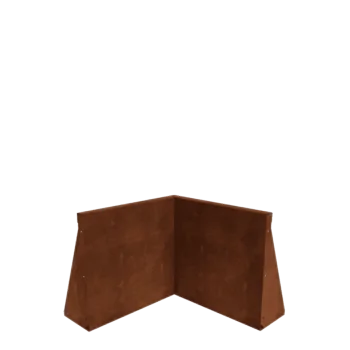 Corten jeklena škarpa - Notranji kot - 50 x 50 x 50 cm