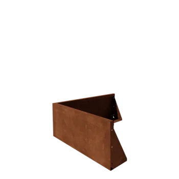 Corten jeklena škarpa - Zunanji kot - 100 x 100 x 40 cm