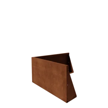 Corten jeklena škarpa - Zunanji kot - 100 x 100 x 50 cm