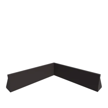 Jeklena škarpa - Notranji kot - 100 x 100 x 30 cm - RAL7016 mat (antracitno siva)