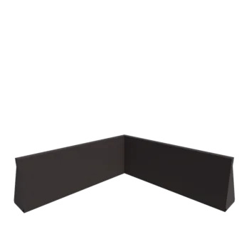 Jeklena škarpa - Notranji kot - 100 x 100 x 40 cm - RAL7016 mat (antracitno siva)