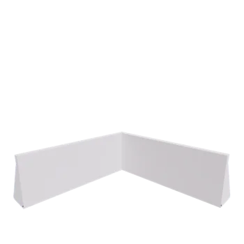 Jeklena škarpa - Notranji kot - 100 x 100 x 40 cm - RAL9010 mat (bela)