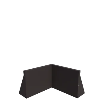 Jeklena škarpa - Notranji kot - 50 x 50 x 40 cm - RAL7016 mat (antracitno siva)