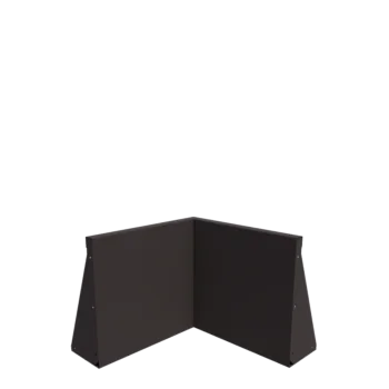 Jeklena škarpa - Notranji kot - 50 x 50 x 50 cm - RAL7016 mat (antracitno siva)