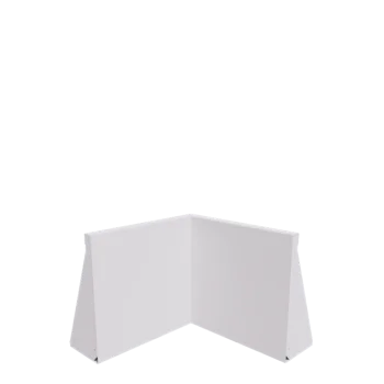 Jeklena škarpa - Notranji kot - 50 x 50 x 50 cm - RAL9010 mat (bela)