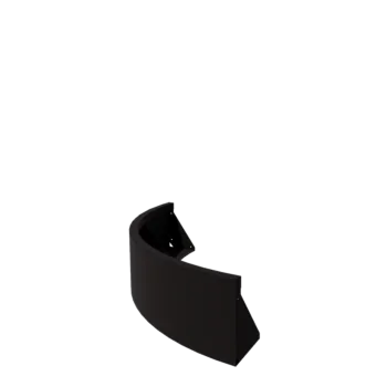 Jeklena škarpa - Zunanji lok - 100 x 100 x 30 cm - RAL9005 mat (črna)
