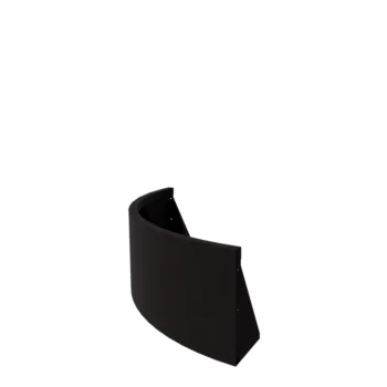 Jeklena škarpa - Zunanji lok - 100 x 100 x 40 cm - RAL9005 mat (črna)