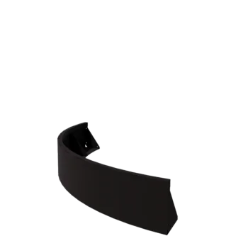 Jeklena škarpa - Zunanji lok - 150 x 150 x 30 cm - RAL9005 mat (črna)