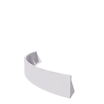 Jeklena škarpa - Zunanji lok - 150 x 150 x 30 cm - RAL9010 mat (bela)