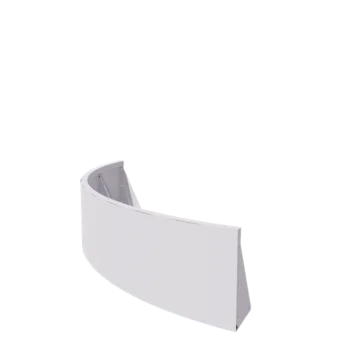 Jeklena škarpa - Zunanji lok - 150 x 150 x 40 cm - RAL9010 mat (bela)