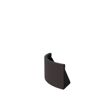 Jeklena škarpa - Zunanji lok - 50 x 50 x 30 cm - RAL7016 mat (antracitno siva)