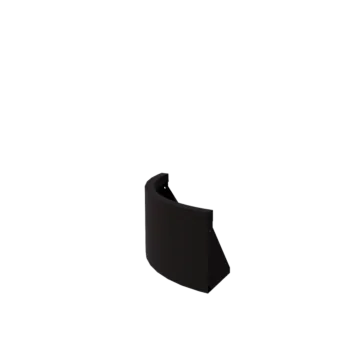 Jeklena škarpa - Zunanji lok - 50 x 50 x 30 cm - RAL9005 mat (črna)