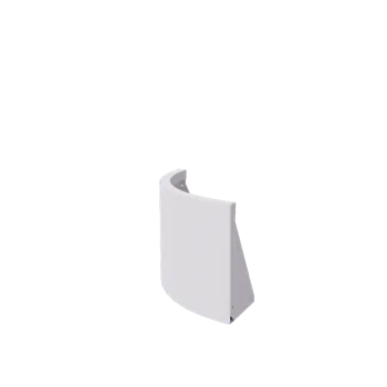 Jeklena škarpa - Zunanji lok - 50 x 50 x 40 cm - RAL9010 mat (bela)