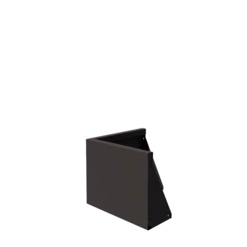 Jeklena škarpa - Zunanji kot - 50 x 50 x 40 cm - RAL7016 mat (antracitno siva)
