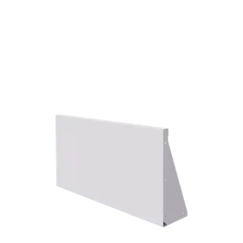 Jeklena škarpa - Raven - 100 x 50 cm - RAL9010 mat (bela)