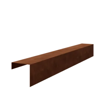Corten jekleni prekrivni profil - 15 x 15 x 5 cm - 150 cm