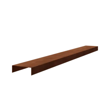 Corten jekleni prekrivni profil - 5 x 15 x 5 cm - 150 cm