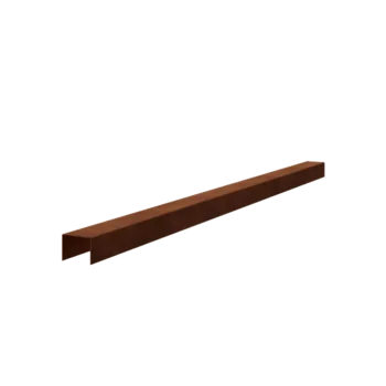 Corten jekleni prekrivni profil - 5 x 6 x 5 cm - 240 cm