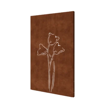 Corten jekleni panel - Tulipan Simetričen - 120 x 6 x 190 cm