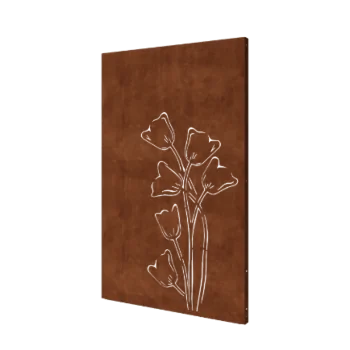 Corten jekleni panel - Tulipan asimetričen - 120 x 6 x 190 cm
