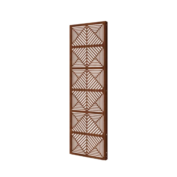 Corten jekleni panel - Črte 1 - 60 x 6 x 190 cm