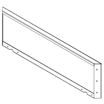 Jekleno korito za rože - Panel - 30 x 100 cm - RAL9005 mat (črna)