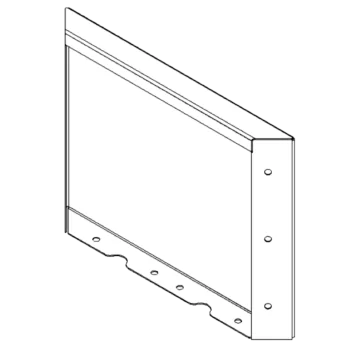 Jekleno korito za rože - Panel - 30 x 40 cm - RAL9005 mat (črna)