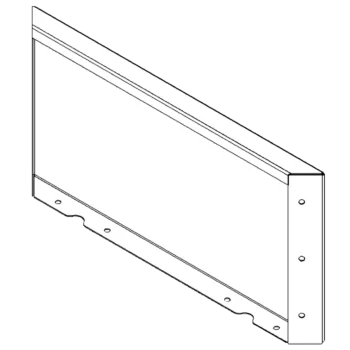 Jekleno korito za rože - Panel - 30 x 60 cm - RAL9010 mat (bela)