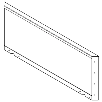 Jekleno korito za rože - Panel - 40 x 100 cm - RAL9010 mat (bela)