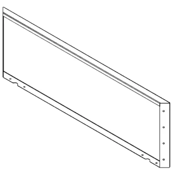Jekleno korito za rože - Panel - 40 x 120 cm - RAL9005 mat (črna)