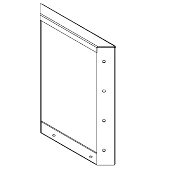 Jekleno korito za rože - Panel - 40 x 30 cm - RAL9010 mat (bela)