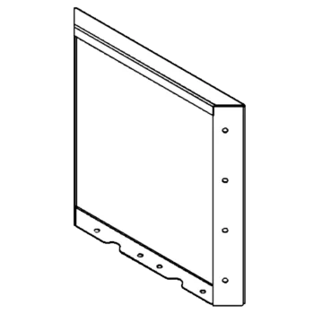 Jekleno korito za rože - Panel - 40 x 40 cm - RAL9010 mat (bela)