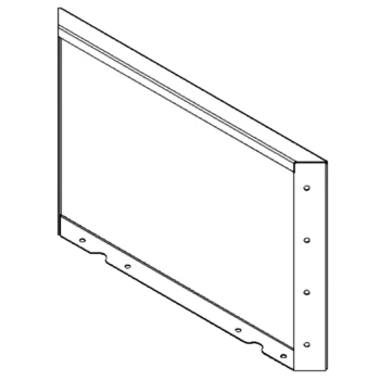 Jekleno korito za rože - Panel - 40 x 60 cm - RAL9005 mat (črna)