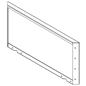 Jekleno korito za rože - Panel - 40 x 80 cm - RAL9005 mat (črna)