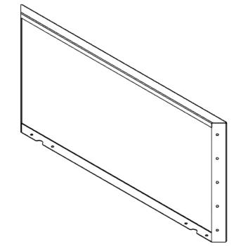 Jekleno korito za rože - Panel - 50 x 100 cm - RAL9005 mat (črna)