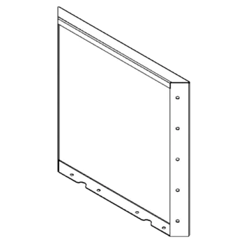 Jekleno korito za rože - Panel - 50 x 50 cm - RAL9010 mat (bela)