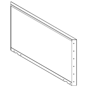 Jekleno korito za rože - Panel - 60 x 100 cm - RAL9005 mat (črna)