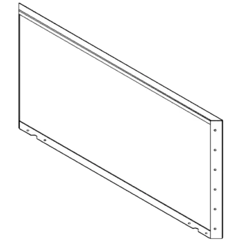 Jekleno korito za rože - Panel - 60 x 120 cm - RAL9005 mat (črna)