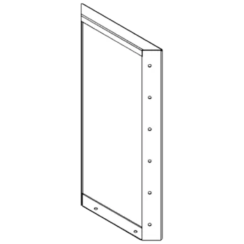 Jekleno korito za rože - Panel - 60 x 30 cm - RAL9005 mat (črna)