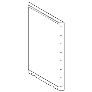 Jekleno korito za rože - Panel - 80 x 50 cm - RAL9010 mat (bela)