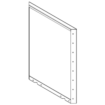 Jekleno korito za rože - Panel - 80 x 60 cm - RAL9010 mat (bela)