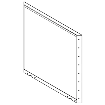 Jekleno korito za rože - Panel - 80 x 80 cm - RAL9005 mat (črna)
