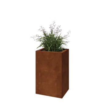 Corten jekleno korito za rože - Pravokotnik - 40 x 30 x 60 cm - Z dnoploščo
