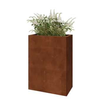 Corten jekleno korito za rože - Pravokotnik - 60 x 30 x 80 cm - Z dnoploščo
