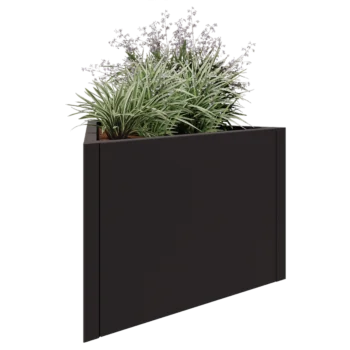Jekleno korito za rože - Trikotnik enakostraničen - 90,6 x 78,3 x 60 cm - Druga RAL barva - Brez dnoplošče