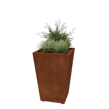 Corten jekleno korito za rože - Stožec - 60 x 60 x 81,5 cm - Varjeno - Z dnoploščo